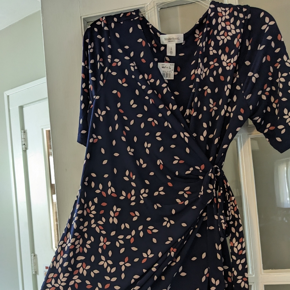 Maternity wrap dress Navy